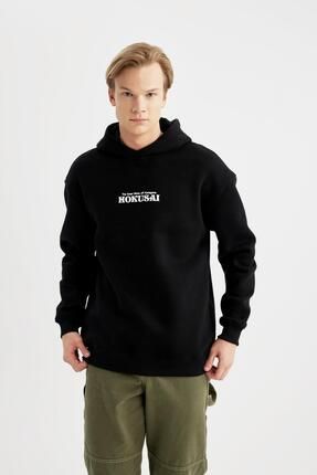 Defacto Art Hokusai Boxy Fit Kapu onlu Sweatshirt B0371ax23cw Fiyat Yorumlar Trendyol