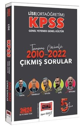 Yargı 2024 Kpss Lise Ortaöğretim 5yüz 2010-2022 Çıkmış Sorular Çözümlü