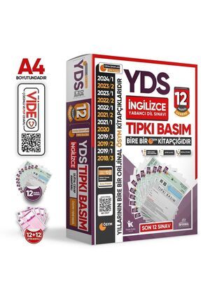 2024 Yds Ingilizce Ösym Tıpkı Basım Çıkmış Soru 12li Deneme Paketi Video Çözümlü Türkiye Geneli