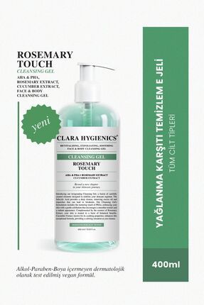 Rosemary Touch Ölü Hücre Temizleyici Yüz Ve Vücut Temizleme Jeli 400ml Vegan Cilt Tonu Eşitleyici