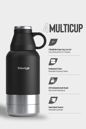 Stevig 4 Multi Cup Celik Termos 900 Ml Black ST 211 Fiyat Yorumlar Trendyol