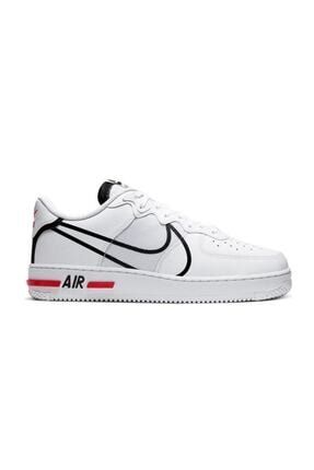 Erkek Beyaz Air Force 1 React Sneaker Ayakkabı Cd4366-100 CD4366 100