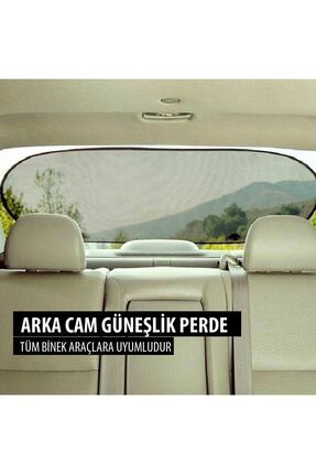 Oto Güneşlik Perde Araba Arka Cam Perdesi Güneş Önleyici Araç Içi Güneşliği 50x100cm Vantuzlu