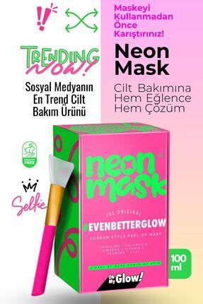 Neon Mask Işıltı Veren Korean Style Yaşlanma Karşıtı, Gözenek Sıkılaştırıcı Soyulabilir Yüz Maskesi