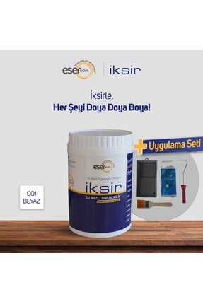 İksir Su Bazlı Evsel Dönüşüm Boyası 0,5 LT Beyaz Mobilya - Dolap Boyama Seti