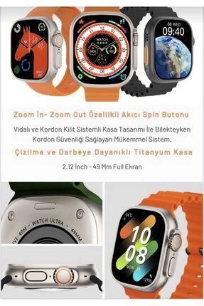 Teknolojimburada Watch 9 B G T900 Ultra 7 Kordonlu 7 in 1 strap ve Ekran Koruyuculu Ak ll Saat 49mm Seti Fiyat Yorumlar Trendyol