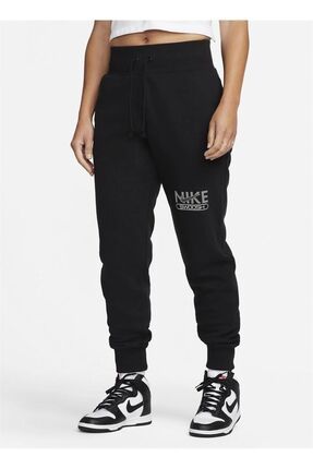 Nike Sportswear Swoosh High waist Fleece Siyah Kad n Uzun Duz E ofman Alt Dr5615 010 Fiyat Yorumlar Trendyol