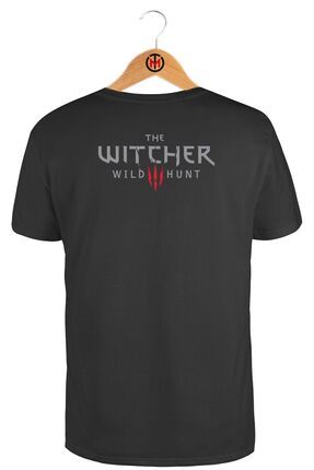 Motosiklet T shirt Unisex Siyah The Witcher 3 Wild Hunt Bask l T shirt