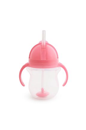 Tıklama Kilitli Uçlu Pipetli Alıştırma Bardağı, 6ay , 207ml, Pembe, 1 Adet