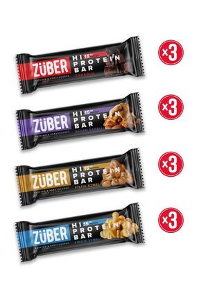 Yüksek Protein Bar Deneme Paketi 45g X 12 Adet