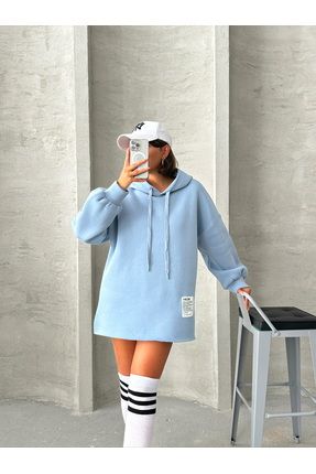 Cappmoda SWT-14264 Bebe Mavi Etiket Detaylı Kapüşonlu Üç İplik Şardonlu  Salaş Sweatshirt Fiyatı, Yorumları - Trendyol
