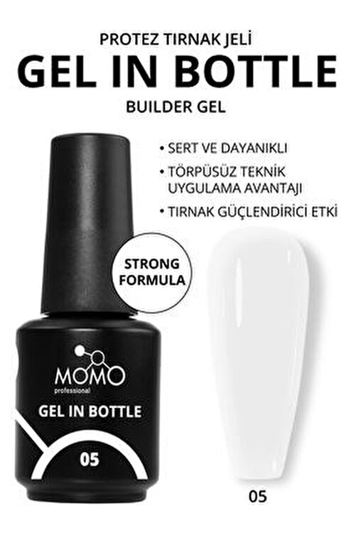 Protez Tırnak Jeli, Gel In Bottle No.5, Uv Korumalı Rakı Beyazı, 18 ml