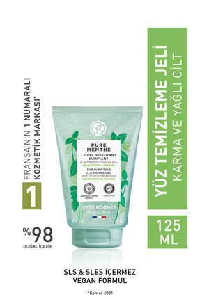 Karma Ve Yağlı Ciltler Için Pure Menthe Prebiyotik Yüz Yıkama Jeli-125 ml