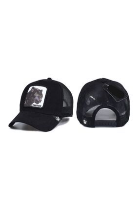 Black Panther Cap Panter Figürlü Unisex Siyah Şapka