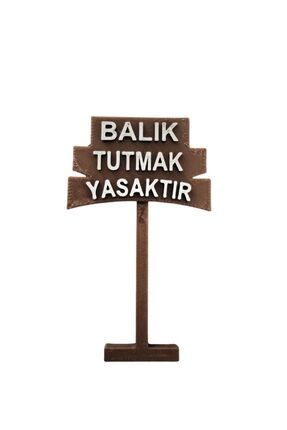 Balık Tutmak Yasaktır Tabelası,Akvaryum Süs Eşyası, Dekoru, Aksesuarı