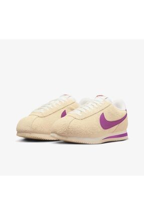 Nike taupe with gold swoosh suede cortez trainers sales