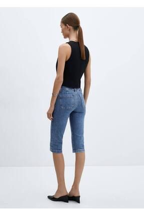MANGO Dekoratif diki li capri jean pantolon Fiyat Yorumlar Trendyol