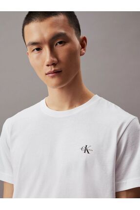 Calvin Klein Organik Pamuklu Regular Fit 2 li T Shirt J30J320199YAF Erkek T SH RT J30J320199 YAF