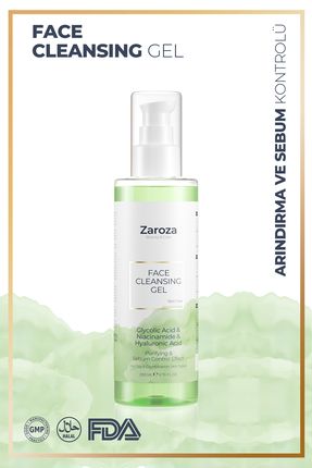 Arındırıcı & Gözenek Sıkılaştırıcı Yüz Temizleme Jeli Glycolic Asit&niacinamide&hyaluronic 200 ml