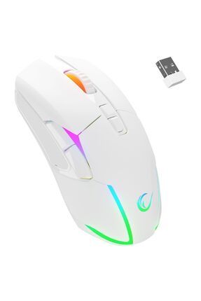 Nova M4 Kablosuz/kablolu Beyaz Rgb Ledli Şarjlı Gaming Oyuncu Mouse Modern Tasarım 826334