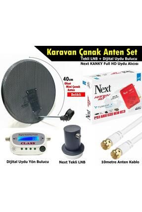 Antenci 40cm Delikli Karavan Çanak Anten Seti +Next HD Uydu Alıcısı +Dijital Uydu Bulucu