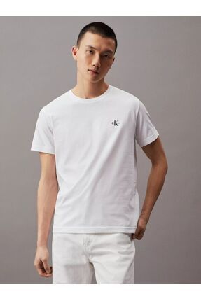 Calvin Klein Organik Pamuklu Regular Fit 2 li T Shirt J30J320199YAF Erkek T SH RT J30J320199 YAF