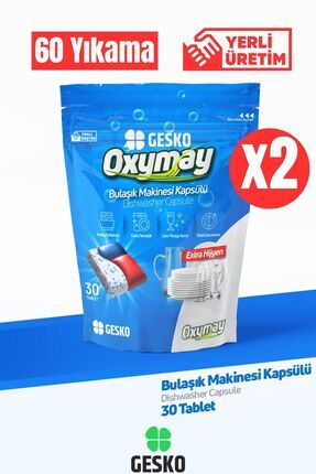 Yerli Üretim 30x2'li PAKET Kapsüllü Bulaşık Makinesi Tableti Extra Hijyen ve Mükemmel Parlaklık