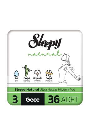 Natural Ultra Hassas Hijyenik Ped Gece 36 Adet Ped