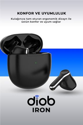 Diob Iron Beyaz Tws Earbuds A Kalite Hd Ses Performansl Bluetooth Kulakl k