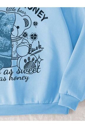 AFROG Y M Kad n As Sweet As Honey Bask l Oversize Kap onlu Sweatshirt Fiyat Yorumlar Trendyol