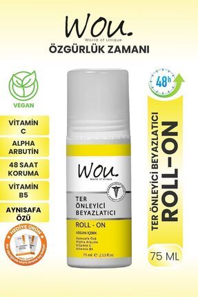 Wou Ter Önleyici Beyazlatıcı Roll-on Deodorant 75 ml