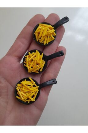 El Yapımı Fimo Miniatur Patates Kizartmasi Tava 1 Adet Fiyat