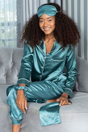 FOR YOU MODA Saten 7 li Bustiyerli Ye il Pijama Tak m Fiyat Yorumlar Trendyol