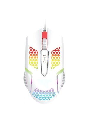 Usb Rgb Gaming Oyuncu Mouse Beyaz Rgb Rainbow