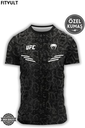 Ufc Spor Antreman Forması Compression Mma Tişört Nefes Alabilen Kumaş Yüksek Kalite Siyah Venum Gym