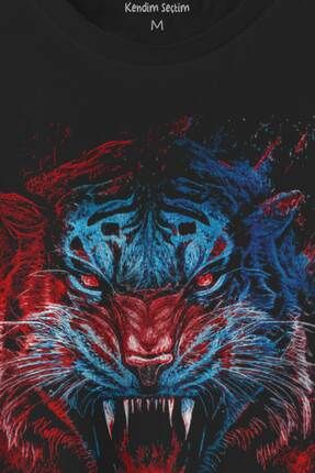 Kendim Sectim Bask l Unisex T shirt Tiger Bordo Wild Life Mavi Kaplan Tasar m Ti ort Fiyat Yorumlar Trendyol