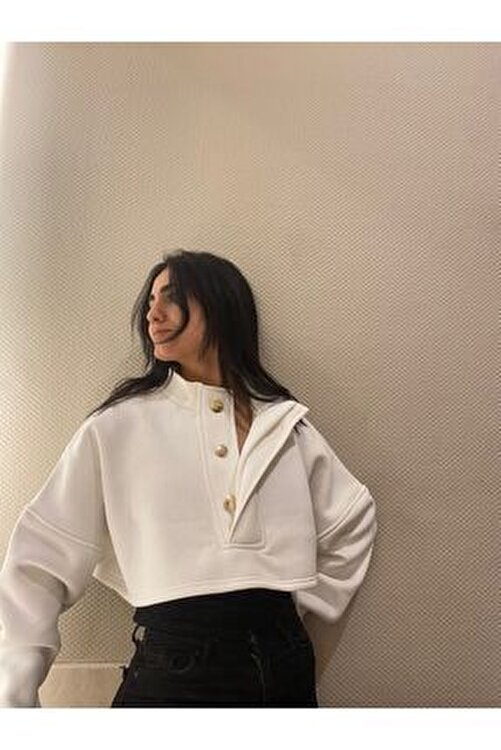 KİRVEM FASHİON Crop Sweatshirt - Fiyatı, Yorumları