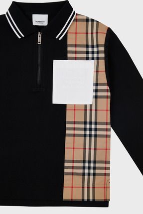 Burberry Pamuklu Cocuk Polo Yaka Sweat POLO YAKA SWEAT 8048255 BLACK Fiyat Yorumlar Trendyol