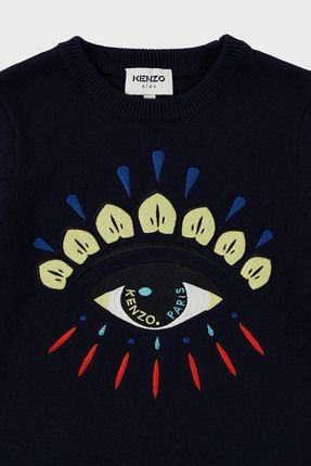 Kenzo Pamuk ve Ka mir Kar ml Cocuk Kazak K25725 868 SWEAT K25725 868 ELECTRIC BLUE