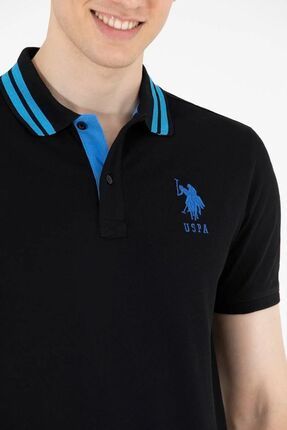 U.S. Polo Assn. U.s Polo Assn. Erkek Polo Yaka Siyah T shirt