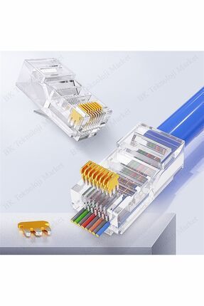 FULLY H-607K EZ YENİ NESİL RJ45 CAT5/CAT6 8P/8C AÇIK UÇLU SOKET (100'LÜK PAKET)