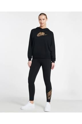 Nike Sportswear Fleece Futura Leopar Kad n Siyah Kapu onlu Polarl Sweatshirt Dd5838 010 Fiyat Yorumlar Trendyol