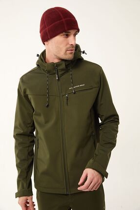 bilcee Erkek Haki Softshell Kapu onlu Ici Polarl Fermuarlu Cepli Ruzgar Ya mur Gecirmez Mont 0331 Fiyat Yorumlar Trendyol