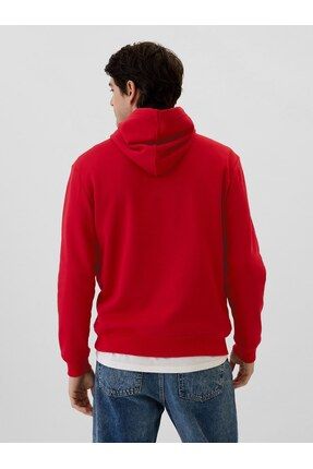 GAP Erkek K rm z Logo Fleece Sweatshirt Fiyat Yorumlar Trendyol