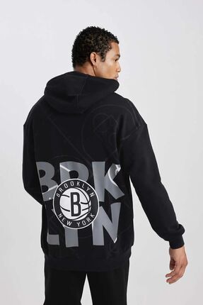 Defacto Fit Nba Brooklyn Nets Comfort Fit Kapu onlu Sweatshirt Fiyat Yorumlar Trendyol