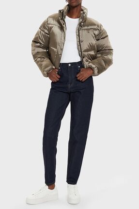 Calvin Klein Logolu Parlak Saten Crop i me Mont J20J224124PAV MONT J20J224124 PAV Fiyat Yorumlar Trendyol