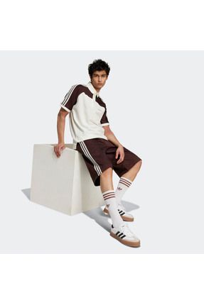 adidas Originals 80S Loose Buttoned 3 Stripes Bermuda 11 nch Erkek Kahverengi ort Fiyat Yorumlar Trendyol