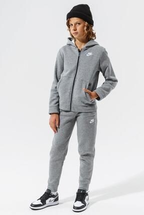 Nike Sportswear Fleece Gray Kids Tracksuit Pamuklu Cocuk E ofman Tak m Gri Fiyat Yorumlar Trendyol