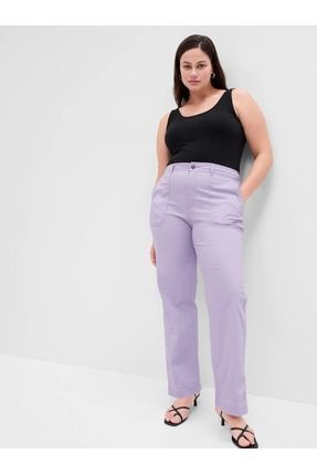 Pantalon large lila clearance