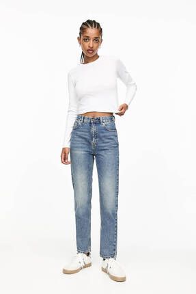 Pull Bear Yuksek Bel Mom Fit Jean Fiyat Yorumlar Trendyol